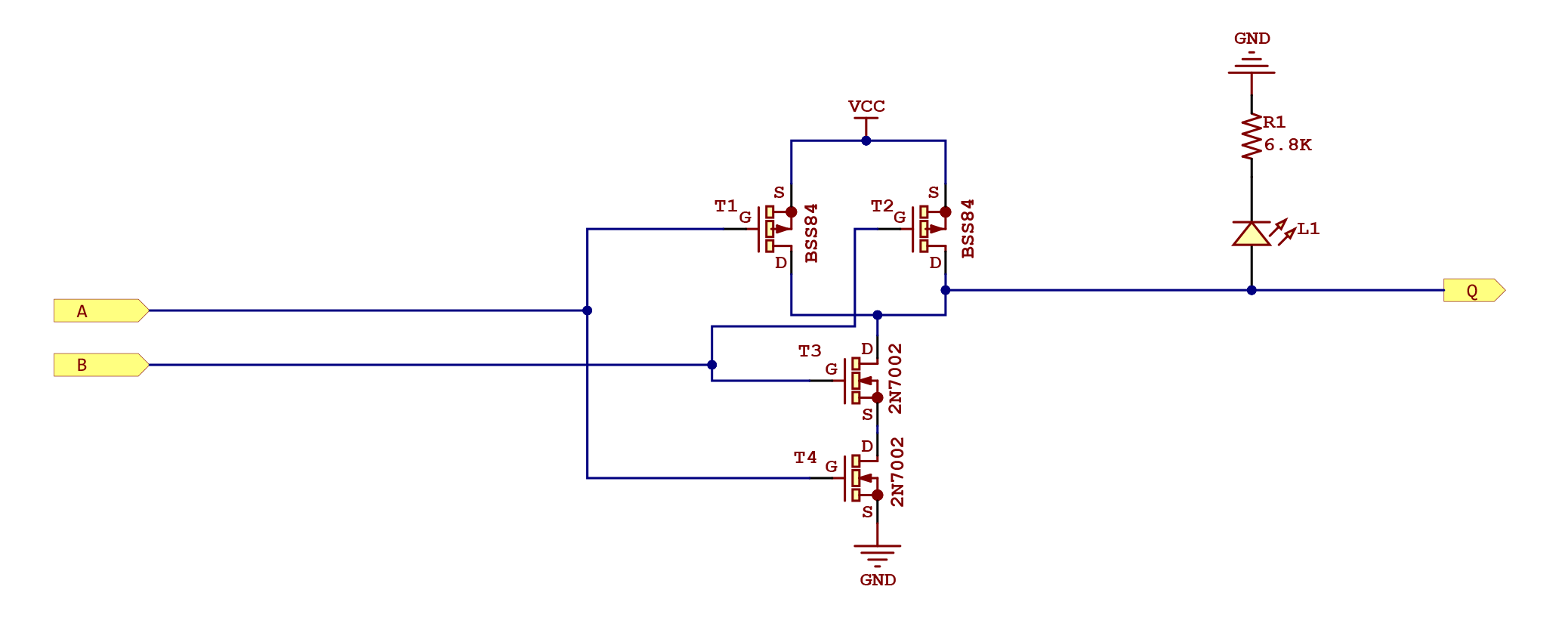 NAND gate schematic