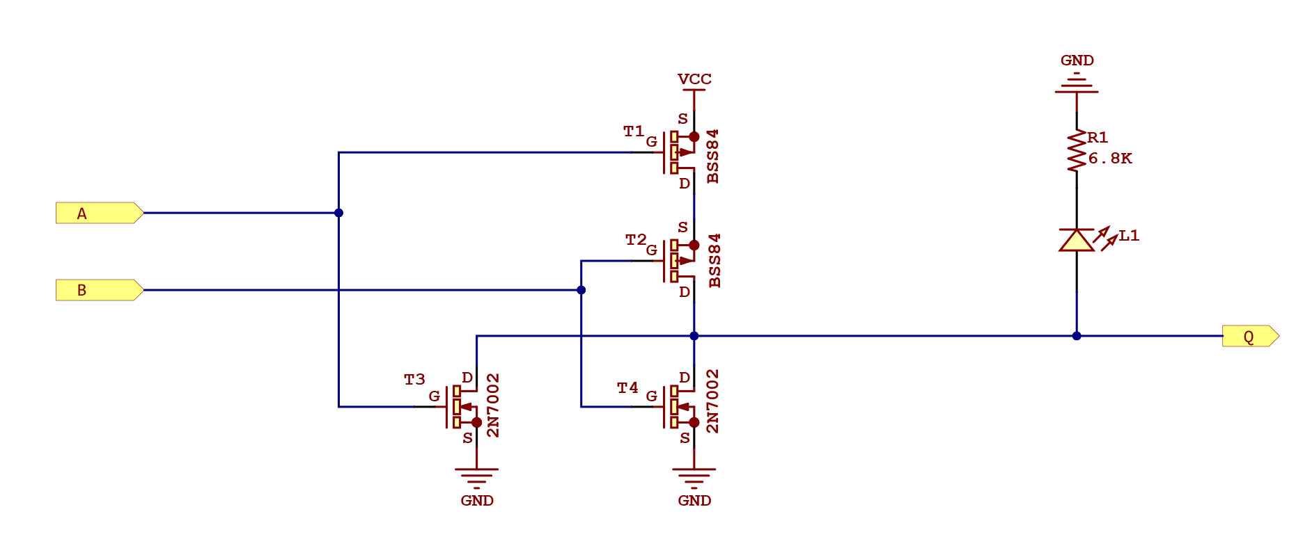 NOR gate schematic