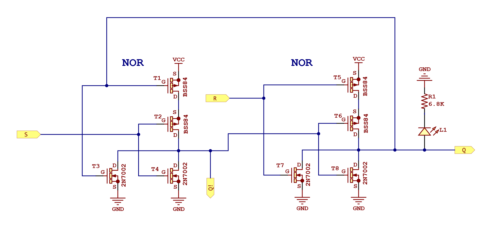 SR Latch module schematic