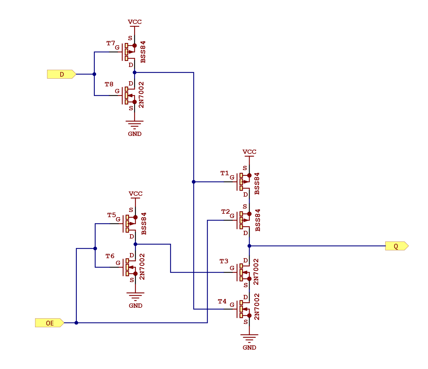 TRISTATE Buffer gate schematic