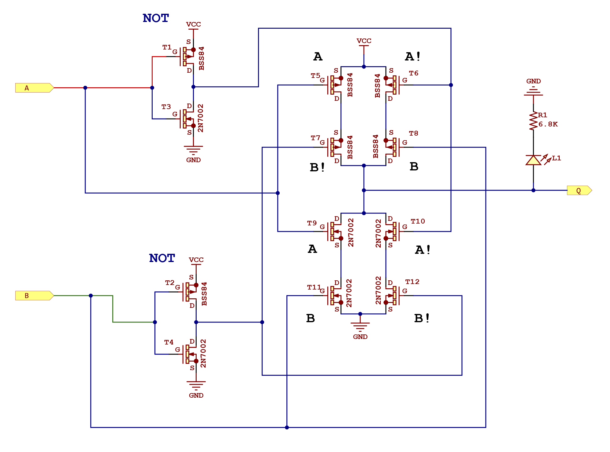 XOR gate schematic